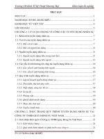 Khóa luận tốt nghiệp Một số giải pháp nhằm hoàn thiện quy trình tuyển dụng nhân sự