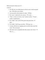 Đề thi môn anh viết lại câu số 17