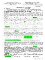 Đề thi thử lần 1 THPT Lương Ngọc Quyến - Thái Nguyên môn vật lý
