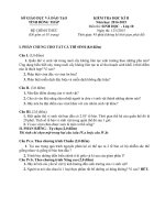 THPT CHÂU THÀNH 1 ĐỒNG THÁP ĐỀ THI HỌC KÌ 2  LỚP 10 MÔN SINH HỌC