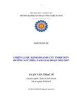 Chiến lược kinh doanh công ty TNHH MTV Đường Sắt phía Nam giai đoạn 2012 - 2017