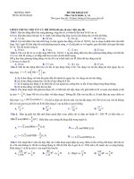 ĐỀ THI KHẢO SÁT LỚP ÔN THI Đại học  môn vật lý