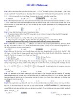 ĐỀ THI THỬ THPT QUỐC GIA LẦN 1 môn vật lý