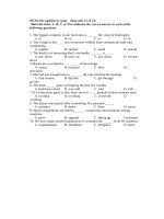 Đề thi trắc nghiệm từ vựng    tiếng anh 12 số 10