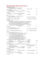 ĐỀ THI NGỮ PHÁP ANH 12 SỐ  1