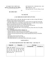 TTGDTX QUẢNG ĐIỀN ĐỀ THI HỌC KÌ 2 MÔN NGỮ VĂN LỚP 1O