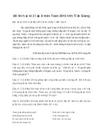 Đề thi học kì 2 lớp 9 môn Văn 2015 Tiền Giang