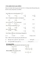 Đáp án đề thi học kì 2 lớp 6 môn Toán năm 2015