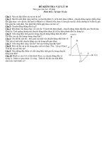 Đề Kiểm tra tự luận Vật lý 10 học kỳ I