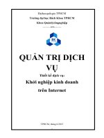Tiểu luận đề tài khởi nghiệp kinh doanh trên internet