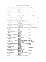 ĐỀ KIỂM TRA HK II ANH 8 SỐ  2