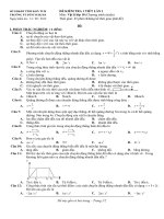 Đề kiểm tra 1 tiết Vật lí 10 Đăk Hà Kom Tum