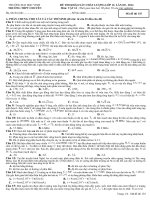 ĐẠI HỌC VINH LẦN 3 - THÁNG 5 năm 2014 môn vật lý (có đáp án)