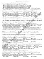 ĐỀ THI THỬ TỐT NGHIỆP Trung Học Phổ Thông môn vật lý SỐ 9