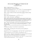 Đề tự luyện thi THPT Quốc gia môn toán số 15