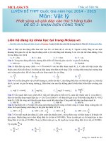 ĐỀ THI THỬ THPT QUỐC GIA LẦN 2 môn vật lý
