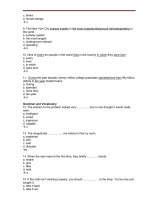 Tổng hợp câu hỏi trắc nghiệm môn Tiếng Anh (5)