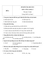 Đề kiểm tra HK2 Công nghệ 12 - Đề số  (6)