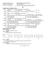 Đề kiểm tra môn Vật lý 7 Đăk Ha KoTtum