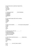 Tổng hợp câu hỏi trắc nghiệm môn Tiếng Anh có đáp án (50)