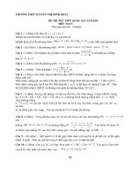 Đề luyện thi thử THPT quốc gia môn Toán số 12