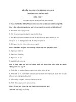 đề thi học kì 2 lớp 7 môn Văn THCS Thống Nhất năm 2015