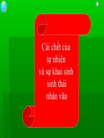 Cái chết của tự nhiên và sự khai sinh sinh thái nhân văn