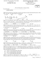 Đề thi thử đại học môn Vật lý chọn lọc số 5