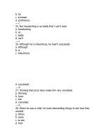 Tổng hợp câu hỏi trắc nghiệm môn Tiếng Anh (17)