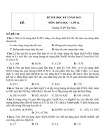 Đề thi học kì 2 môn hóa học lớp 12 năm 2013 (chương trình cơ bản)