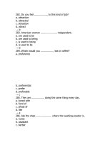 Tổng hợp câu hỏi trắc nghiệm môn Tiếng Anh (15)