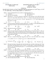 Đề thi thử chuẩn bị cho kì thi Quốc Gia môn Vật lý lần 7