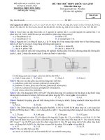Đề thi thử THPT Quốc gia môn Hóa học chọn lọc số 19