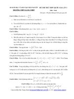 Đề thi thử THPT quốc gia chọn lọc số 6.2015