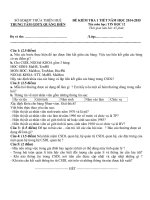 TTGDTX QUẢNG ĐIỀN ĐỀ THI KIỂM TRA 1 TIẾT MÔN TIN HỌC LỚP 12