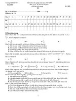 Đề thi thử tốt nghiệp 2009 - THPT Quỳ Châu, Nghệ An môn vật lý