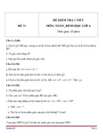 Đề kiểm tra 1 tiết môn Toán lớp 6 - Đề (71)