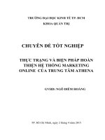 Thực trạng và biện pháp hoàn thiện hệ thống Marketing online và kênh phân phối bán hàng qua mạng của Trung tâm Athena