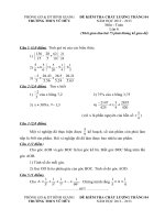 THCS VŨ HỮU ĐỀ THI KHẢO SÁT TOÁN 6