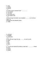 Tổng hợp câu hỏi trắc nghiệm môn Tiếng Anh (128)