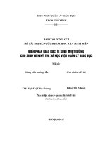 Biện pháp giữ gìn vệ sinh môi trường cho sinh viên ký túc xá Học viện Quản lý giáo dục