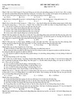 Đề thi HK 2 khối 10 nâng cao thi thử lần 1