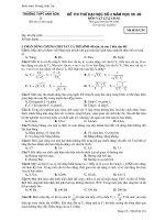 Đề thử đại học môn Vật lý số 17