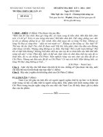 TRƯỜNG THPT CHU VĂN AN KỲ THI HỌC KỲ I NĂM HỌC 2014 – 2015 Đề Văn HKI - 11NC dự bị