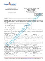 Đề thi thử lý năm 2015 - Có giải chi tiết kèm theo (65)