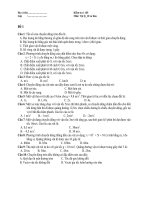 Đề kiểm tra 1 tiết Vật lí lớp 10 cơ bản chương 1