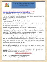 Đề thi thử THPT quốc gia môn Toán chọn lọc số 20