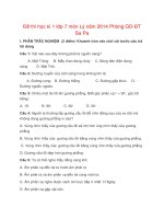 Đề thi học kì 1 lớp 7 môn Lý năm 2014 Phòng GD-ĐT Sa Pa