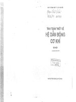 GIÁO TRÌNH TÍNH TOÁN HỆ DẪN ĐỘNG CƠ KHÍ TẬP 1