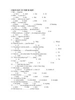 Bài tập ôn tập tiếng Anh lớp 6